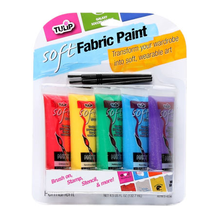 Picture of Brush-On Fabric Paint Squeezable Tube 5 Pack