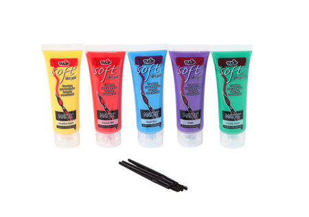 Picture of Brush-On Fabric Paint Squeezable Tube 5 Pack