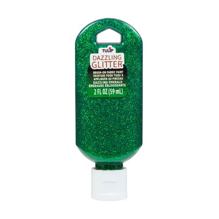 Picture of Dazzling Glitter Brush-On Fabric Paint Dazzling Emerald 2 fl. oz.