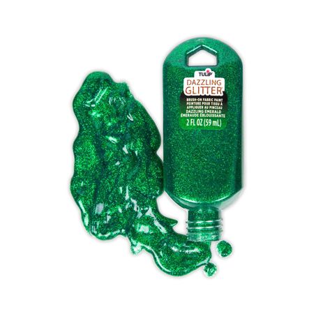 Picture of Dazzling Glitter Brush-On Fabric Paint Dazzling Emerald 2 fl. oz.