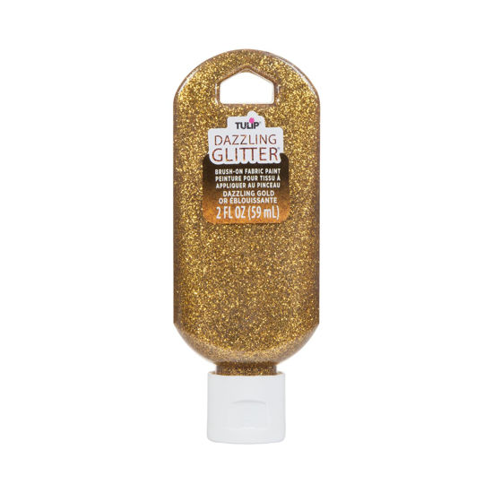 Picture of Dazzling Glitter Brush-On Fabric Paint Dazzling Gold 2 oz.