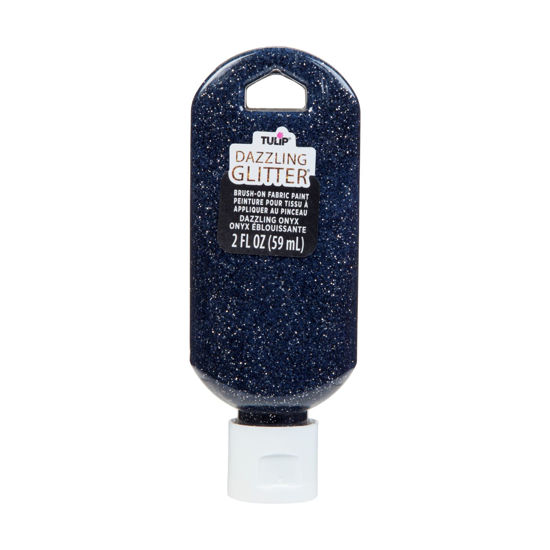 Picture of Dazzling Glitter Brush-On Fabric Paint Dazzling Onyx 2 oz.