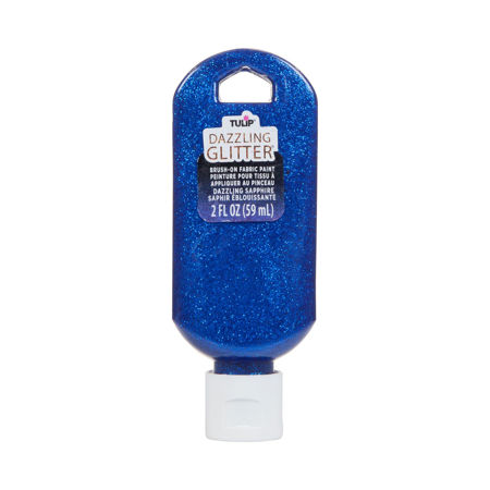 Picture of Dazzling Glitter Brush-On Fabric Paint Dazzling Sapphire 2 oz.