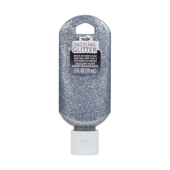 Picture of Dazzling Glitter Brush-On Fabric Paint Dazzling Silver 2 oz.