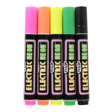 Picture of Electric Neon Fabric Markers 5 Pack