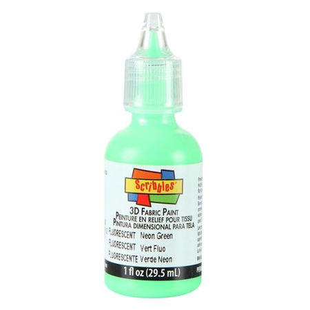 Picture of 3D Fabric Paint Neon Green 1 oz.