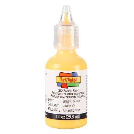 Picture of 3D Fabric Paint Bright Yellow 1 oz.