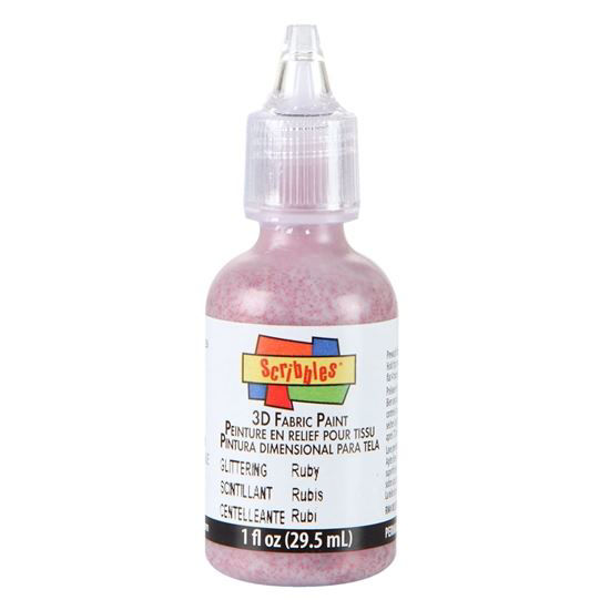 Picture of 3D Fabric Paint Ruby 1 oz.
