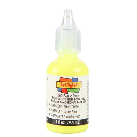 Picture of 3D Fabric Paint Neon Yellow 1 oz.