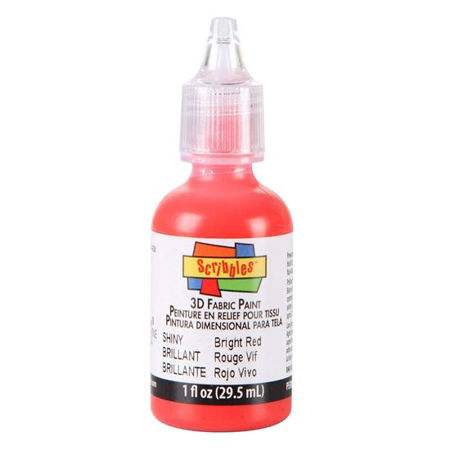 Picture of 3D Fabric Paint Bright Red 1 oz.