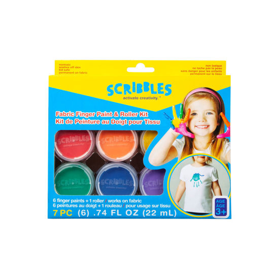 Picture of Fabric Finger Paint & Roller Kit 7 Pc. Primary Kit