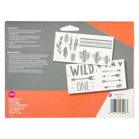 Picture of Fabric Stencils Wild One 2 Pack