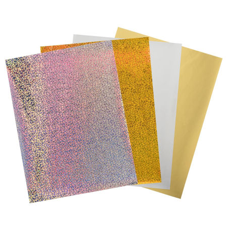 Picture of Iron-on Transfer Sheets Silver & Gold 4 Pack