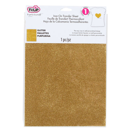 Picture of Iron-On Transfer Gold Glitter Sheet