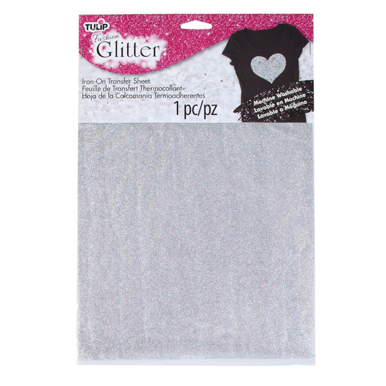 Picture of Iron-On Transfer Silver Glitter Sheet