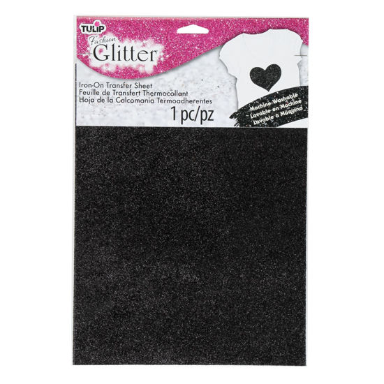 Picture of Express Yourself! Iron-On Transfer Black Glitter Sheet