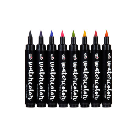 Picture of Tulip® Watercolor Fabric Markers Rainbow 8 Pack