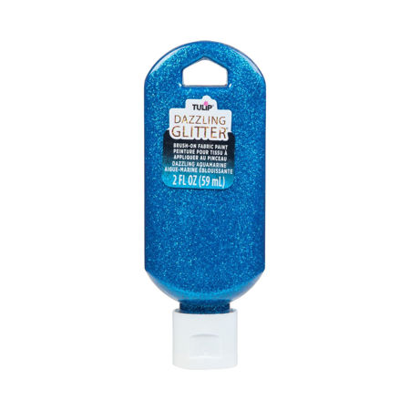 Picture of Dazzling Glitter Brush-On Fabric Paint Dazzling Aquamarine 2 oz.