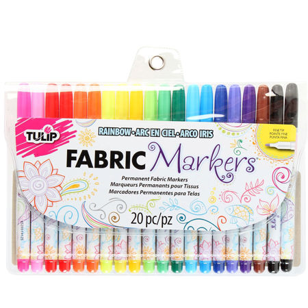 Picture of Fine Tip Rainbow Fabric Markers 20 Pack