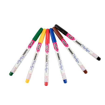 Picture of Fine Tip Primary Fabric Markers 6 Pack