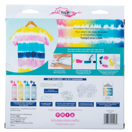 45523 Stripes Technique Tie-Dye Kit back of package