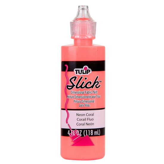 Picture of Tulip Dimensional Fabric Paint Slick Neon Coral 4 oz.