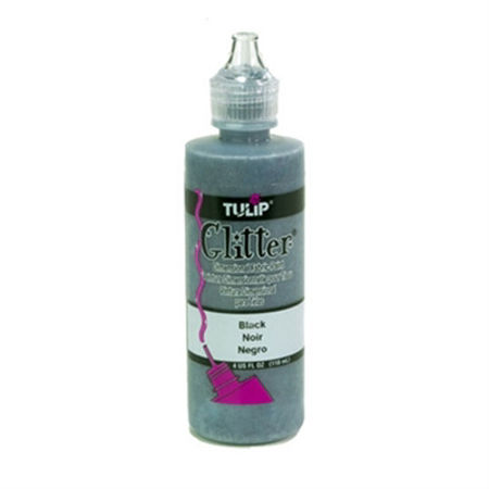 Picture of Tulip Dimensional Fabric Paint Glitter Black 4 oz.