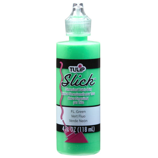 Picture of Tulip Dimensional Fabric Paint Slick Fluorescent Green 4 oz.