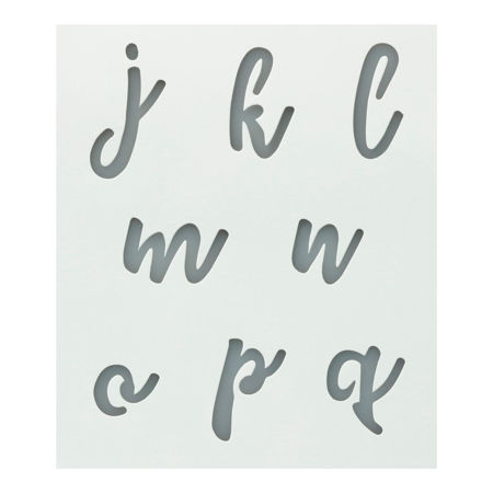 Picture of Premium Alphabet Stencils Lowercase Cursive 3 Pack