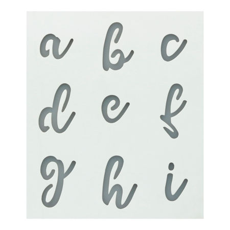 Picture of Premium Alphabet Stencils Lowercase Cursive 3 Pack