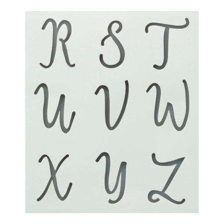Picture of Premium Alphabet Stencils Uppercase Cursive 3 Pack