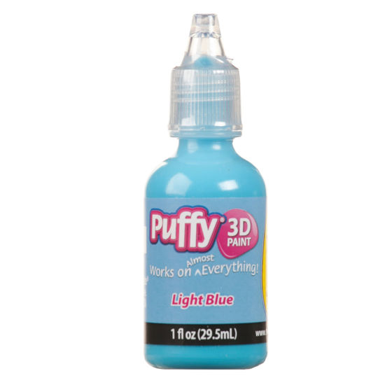 Puffy 3D Paint Shiny Light Blue 1 oz. bottle