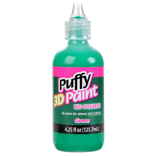 Puffy 3D Paint Big Squeeze Shiny Green 4.25 oz. bottle