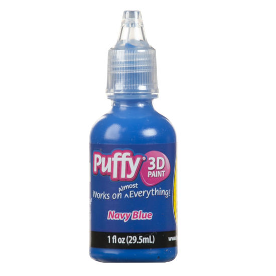 Puffy 3D Paint Shiny Navy Blue 1 oz. bottle