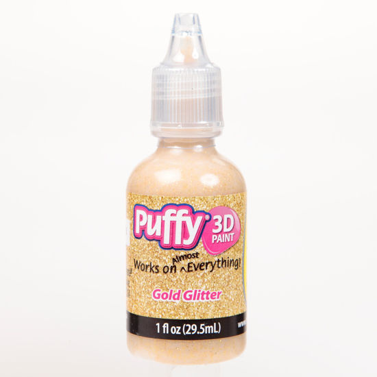 Puffy 3D Paint Glitter Gold 1 oz. bottle