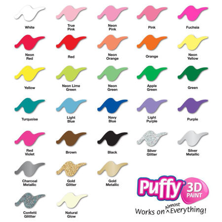 Puffy 3D Paint Value Pack 30 Pack swatches 
