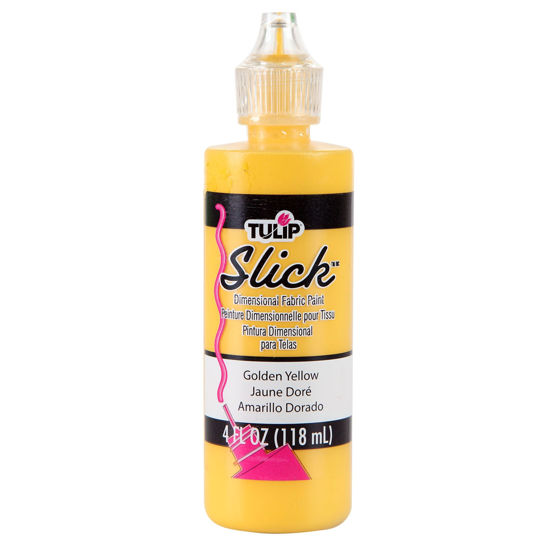 Picture of 41441 Tulip Dimensional Fabric Paint Slick Golden Yellow 4 oz.