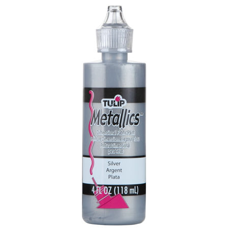 Picture of 17371 Tulip Dimensional Fabric Paint Metallics Silver 4 oz.