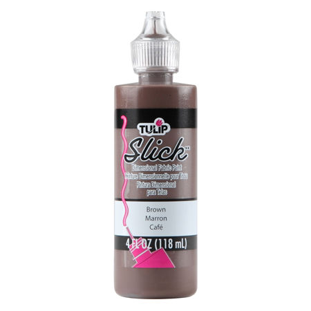 Picture of 41422 Tulip Dimensional Fabric Paint Slick Brown 4 oz.