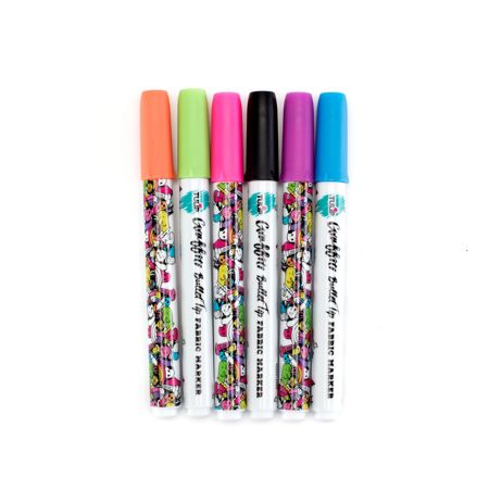 Picture of 37315 Graffiti Bullet Tip Neon Fabric Markers 6 Pack