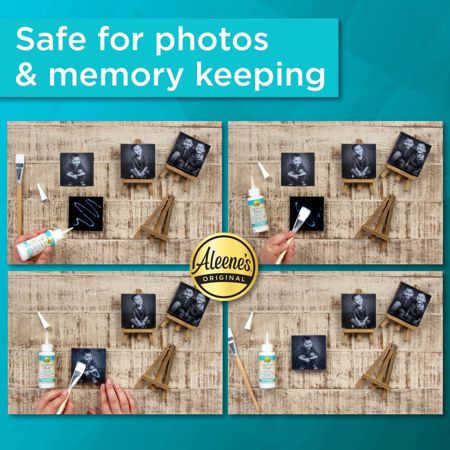 Memory Glue Adhesive photo application infographic