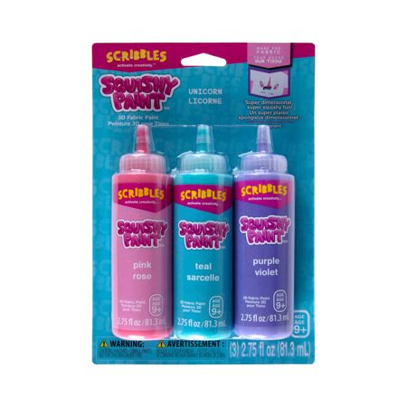 Picture of 44357 Squishy Fabric Paint Unicorn 3 Pack