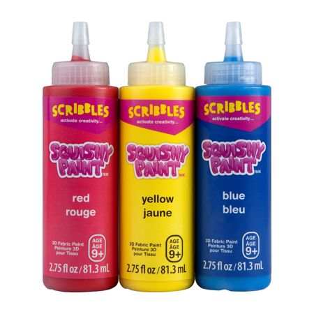 Picture of 44355 Squishy Fabric Paint Primary 3 Pack