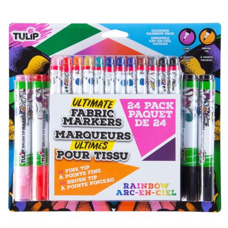 Picture of 44273                               TULIP FABRIC MARKER ULTIMATE SAMPLER 24PK RAINBOW 