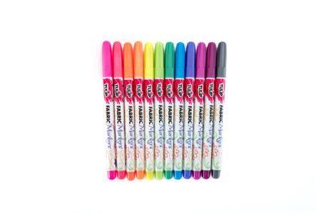 Picture of Fine Tip Neon Fabric Markers 12 Pack