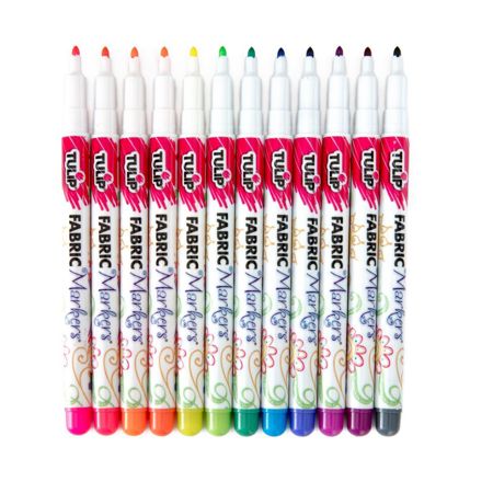 Picture of Fine Tip Neon Fabric Markers 12 Pack