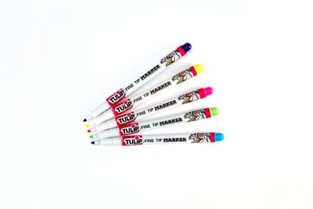 Picture of 35257 Tulip Fabric Markers Fine Tip Neon 5 Pack