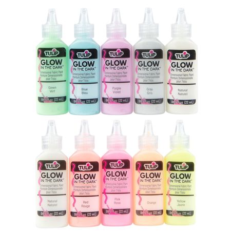 Picture of 44417 Tulip Glow in the Dark Dimensional Fabric Paint 10 Pack