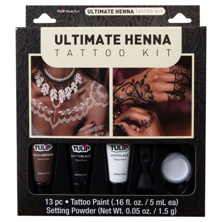 46477 Body Art Ultimate Henna Tattoo Kit Front of Package