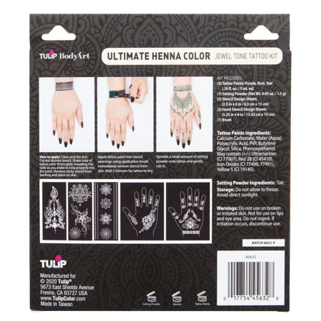 Picture of 45632 Ultimate Henna Color Jewel Tone Tattoo Kit